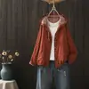 Jaqueta Cardigan Feminina com Capuz Estampa Floral Artística de Desenho Animado - Coleção Primavera/Verão 2026