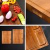 Tabla de Cortar de Madera, Tabla de Cortar Grande para Estirar Masa y Hacer Empanadas, Tabla de Cortar para Cortar Verduras y Carne, Tabla de Cortar con Cuadrículas, Se Puede Personalizar