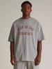 Fog New Essentials Zone 24Fw Back to Campus Marca Trendy Te Gola Redonda Reta Manga Curta Camiseta para Homens e Mulheres