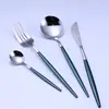 Spot hotel Comida Ocidental Português faca garfo colher de aço inoxidável conjunto restaurante criativo metal banhado a titânio Ocidental talheres