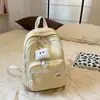 Mochila Versátil Estilo Universitario Personalizada Harajuku Japonés Simple Bolsa Escolar para Estudiantes Mochila Casual Americana para Viajes