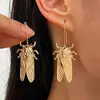 Anillo de escarabajo de metal creativo Europa y Estados Unidos comercio exterior nuevo anillo de dedo de insecto de dibujos animados personalizado anillo de cola geométrico para damas