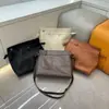 Bolso Cruzado Casual Estilo Coreano 2026 Luo Jia, Bolso de Hombro de Moda de Cuero Genuino de Nicho, Bolsa de la Suerte Estilo Mezclilla para Viajar