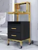 Gabinete de Herramientas para Barbería, Estación con Espejo para Salón de Peluquería, Gabinete para Cortar el Cabello, Carrito para Salón de Belleza, Estante de Almacenamiento para Secador de Pelo Dedicado para Salón de Peluquería