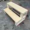 Reposapiés de Madera Maciza Escalones para Ventana de Bahía Reposapiés Doméstico Engrosado de Madera Maciza Marco de Escalón de 2 Niveles Reposapiés Escalón de Escalera