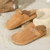 25 Zapatillas Casuales Retro de Estilo Birkenstock para Mujer, Cerradas, para Exteriores, Suela Gruesa, Slip-On, Zapatillas con Sensación Fresca