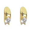 Aretes Geométricos Facetados de Zirconia Chapados en Oro Real de 18K Grueso Lujo Accesible Normcore de Gama Alta con Aguja de Plata S925 para Mujer