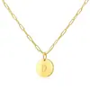 Diseño de Nicho Sentido Ronda 26 Letra Colgante Pam Collar Moda Femenina Versátil Todo-partido estilo ins Cadena para Clavícula Collar