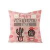 Nueva Funda de Almohada para San Valentín Poliéster Estampada Funda para Cojín de Sala de Estar Sofá Habitación Mesita de Noche Hecho a Medida