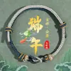 Pulsera Roja Tradicional para Mujer con Borlas para el Festival del Bote del Dragón, Pulsera de Cuerda de Cinco Colores, Pulsera Hecha a Mano de Estilo Étnico al por Mayor