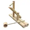 Espantalho monge paisagem dispositivo fonte japonesa tudo pingando água suporte para adicionar água roda d'água bico de fluxo bacia característica de água de bambu jardinagem