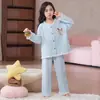 Pijama Nuevo para Niñas 2026 para Primavera y Otoño, Algodón Nube Manga Larga Estilo Princesa Linda Conjunto de Ropa de Casa para Niñas