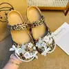 Zapatos de ballet con estampado de lunares estilo Ins, leopardo KT, accesorios para DIY, dijes de zapatos de moda y versátiles, hebillas decorativas para zapatos con agujeros