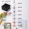 Anillo Colgante de Piedra Rodante Siete Colores de Cristal Natural Transfronterizo Colgante de Piedra de Cristal para Yoga Decoración de Pared Estilo Hogareño Campana de Viento
