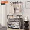 Zapatero Multicapa Doméstico de Pie Integrado Zapatero y Sombrerero Dormitorio Sala de Estar Estante para Bolsos Puerta Estante de Almacenamiento a Prueba de Polvo