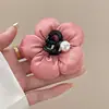 Flor Puff ~ Clip de agarre de flequillo de sentido avanzado para mujer, tamaño pequeño, horquilla de medio lazo, clip para la cabeza en la parte posterior, tocado nuevo 2024