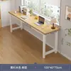 Escritorio doble largo para estudiantes, uso en casa en dormitorio, escritorio de estudio para escribir, escritorio rectangular de oficina para computadora montado en la pared para viviendas de alquiler