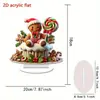 Popular Botella de Navidad de Paletas Dulces y Cálidas Adornos Navideños Acrílicos 2D Decoraciones para Fiestas