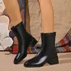 Chegada Nova Outono 2026 Comércio Exterior Tamanho Grande Feminino Casual Confortável Moda Europeia Americana Outerwear Sapatos de Salto Alto Botas
