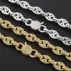 Hip-Hop Europeo y Americano Transfronterizo Cadena Completa de Ojo de Cerdo con Diamantes Zirconia Collar Accesorio Versátil de Moda para Hombre Joyería Personalizada