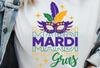 Camiseta Estampada con Patrón de Letras de Mardi Gras de Nueva Orleans 2025 Nueva Exportación Europea y Americana