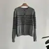 Cardigan Jacquard Fair Isle de Árvore Paulownia do Norte para Mulheres Outono Retrô Macio e Fofo Gola Redonda Peça de Roupa Exterior Suéter P2980