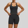 Juyitang Nude Feel Jin Ropa de Yoga Color Sólido Cintura Alta Levanta Glúteos Fitness Mujeres Adelgazante Moldeador Alta Elasticidad Conjunto de Ropa Deportiva