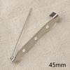 Accesorios para el cabello DIY Broche de imperdible plateado simple Material de pasta hecho a mano 25/35/45 mm