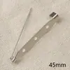 Accesorios para el cabello DIY Broche de imperdible plateado simple Materiales para pegar hechos a mano 25/35/45mm