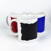 Suministro de fábrica taza 7102 de cerámica con cambio parcial de color, taza para fotos por sublimación de transferencia de calor, taza con diseño de pizarra y flores
