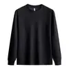 Sudadera de Cuello Redondo Klesayel Tencel Lana para Hombre, Camiseta Base de Waffle De Jong con Forro Polar Cepillado para Hombre