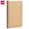 Deli 22234 Cuaderno Portátil con Correa 145*95mm/96 Hojas A6 Tela Sintética Diario Cuaderno con Tapa de Cuero Venta al por Mayor