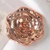 Espejo de Maquillaje al por Mayor Transfronterizo, Espejo Pequeño de Alta Calidad y Hermoso, Espejo Plegable Portátil, Espejo Cuadrado Dorado Mini con Aumento