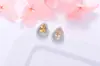 Aretes de Cristal Caibao Plata s925 Incrustados Amatista Granate Citrina Lantopa Joyería para Orejas Llena de Perforaciones Gotas