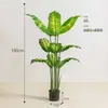 Plantas Artificiales Perennes, Estilo Sencillo, Decoraciones Falsas en Maceta para Oficina y Sala de Estar, Decoración Grande de Pie, Sin Mantenimiento