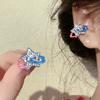 Pendientes con clip de oreja de estrella lindos sin agujeros para las orejas, pequeños pendientes de clip de oreja de celebridad de Internet para mujeres, nuevos pendientes únicos y sentido avanzado