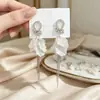 Aretes de Plata S925 Estilo Fragante Perla Asimétricos Estilo Natural Tranquilo Personalidad Temperamento Combinación Total Simples Aretes de Amor