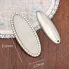 Brocado de Canción Bordado Teñido de Índigo Tela Base Estilo Chino Nuevo Clip de Borde de Perla Nuevo Clip Plano Base para Lazo de Pelo con Cubierta