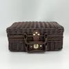 Envío Transfronterizo de Cajas de Almacenamiento de Cosméticos de Souvenir Vintage, Atrezo Decorativo para Rodajes de Cine y Televisión, Maletas Tejidas de Ratán