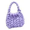 Bolso de Mano DIY Tejido a Mano con Hilo de Núcleo, Hilo Islandés Ultra Grueso Estilo Coreano Ins, Bolso de Hombro, Regalo para Novia