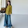 Conjunto Outono e Inverno para Meninas 2026 Novo Casual Estilo Coreano para Meninas Mais Velhas, Blusa de Renda, Colete, Jeans, Tendência