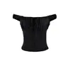 Camisole Tendência Slim-Fit Gola Quadrada 2026 Verão Top Curto Ombro a Ombro Estilo Puro Desejo Camisa Base