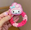 Corda de cabelo grossa trançada colorida para crianças na Internet, acessórios fofos de desenho animado Sanrio para cabelo, corda de cabelo para meninas