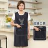 Delantal de cocina al por mayor para mujer nuevo hogar cocina impresión de logotipo moda ropa de trabajo chaleco adulto cintura cremallera