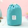 Bolsa Cosmética Cilíndrica de Terciopelo con Cordón Conveniente Bolsa de Almacenamiento para Viajes Bolsa de Almacenamiento para Cosméticos