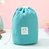 Bolsa Cosmética Cilíndrica de Terciopelo con Cordón Conveniente Bolsa de Almacenamiento para Viaje Bolsa de Almacenamiento para Cosméticos