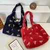 61111 Bolso de Peluche con Lazo Estéreo, Bolso de Hombro para Viajes, Bolso Chaleco Simple y Elegante de Gran Capacidad para Mujeres
