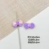 Colorido Lindo Lazo de Doble Punto Pintura para Hornear Aleación Hecho a Mano DIY Cadena de Teléfono Móvil con Cuentas Accesorios para el Cabello Accesorios