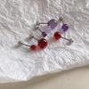 Aretes de cinabrio vintage aretes de bola roja aretes de hebilla de tornillo diseño de nicho para dormir sin elegir