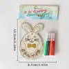 Borde de Madera Pascua DIY Hecho a Mano Pizarra de Bocetos Pintura para Niños Decoraciones de Madera Hechas a Mano Pizarra de Bocetos Pintada Creativa Rompecabezas